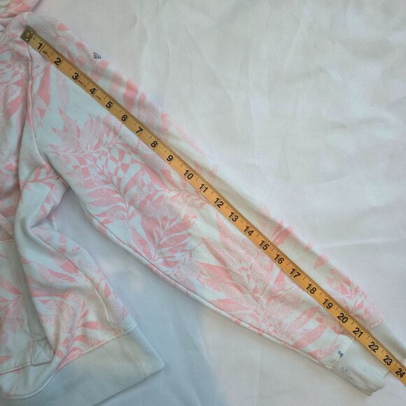 Columbia Women's Hoodie Sweatshirt Pink and White Floral Pattern Size Small - Picture 6 of 10